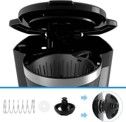 Coffee Machine Brewing Basket Bottom Spring Loaded Stopper Kits for Black+Decker Coffee Makers
