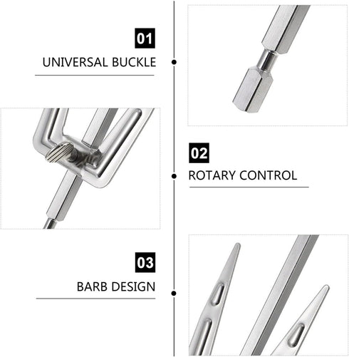 Toddmomy Stainless Steel Air Fryer Rotisserie Forks, Grill Forks for BBQ, Home Kitchen Outdoor Camping, Silver.