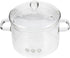 Clear Glass Saucepan with Cover and Handles, 1500ml Simmer Pot for Cooking Pasta, Noodle, Soup, Milk