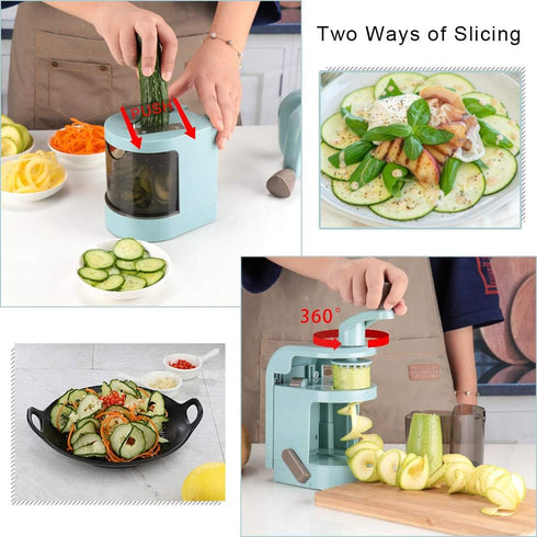 4 Ourokhome Vegetable Spiralizer Zucchini Noodles Maker Built-in Spiral Slicer Blade for Veggie Spaghetti Paste