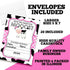 Heard the Moos Pink Cow-Themed Birthday Party Invitations for Kids, 20 Fill In Cards with Envelopes by AmandaCreation