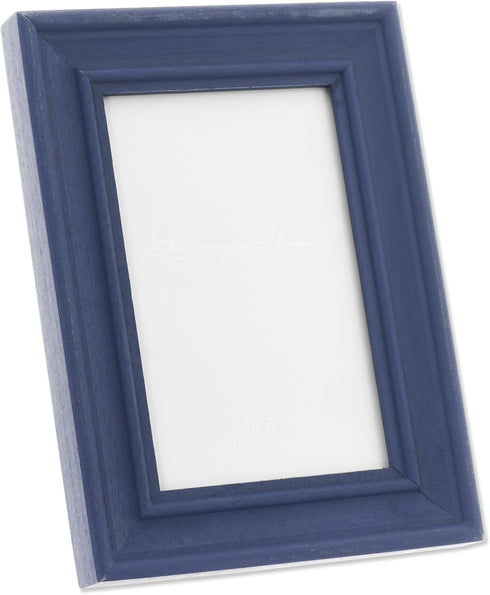 Lawrence Frames 4x6 Durham Picture Frame, Weathered Navy Blue Wood