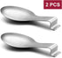 Spoon Rest Set of 2 - E-far Stainless Steel Spoon Ladle Holder for Kitchen Stove Top, Dishwasher Safe