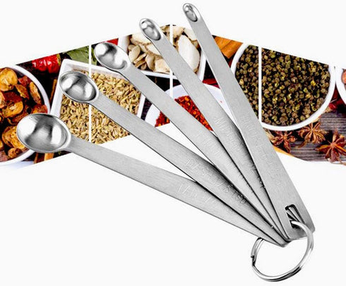 Teensery 5 Pcs Stainless Steel Mini Measuring Spoons for Home Kitchen Baking & Cooking