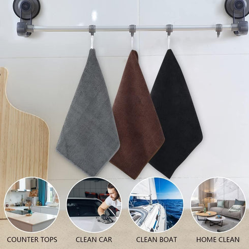 8inchx8inch 20pack) KinHwa Kitchen Washcloths for Dishes Absorbent Microfiber Dish Cloths Quick Dry Dish Rags with Poly