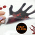 Tuzuaol 119 PCS Bloody Halloween Decorations, Handprint Footprints Knife Stickers for Zombie Party Supplies