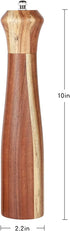 KKC HOME ACCENTS Wooden Pepper Grinder Mill, Refillable Pepper Mill, Acacia Wood, 10 Inch