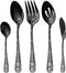 EUIRIO 5PCS Serving Utensils Set, Includes Large Serving Spoon, Slotted Serving Spoon, Serving Fork, Sugar Spoon &