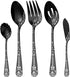 EUIRIO 5PCS Serving Utensils Set, Includes Large Serving Spoon, Slotted Serving Spoon, Serving Fork, Sugar Spoon &