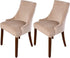 TOPCHANCES 2 Pack Velvet Wingback Side Chair Cover,Stretch Banquet Chair Cover Arm
