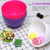 6 Pcs Silicone Mixing Bowls, 0.49 QT Reusable Bowls for Melting Chocolate, Sauce, White, Pink, Purple