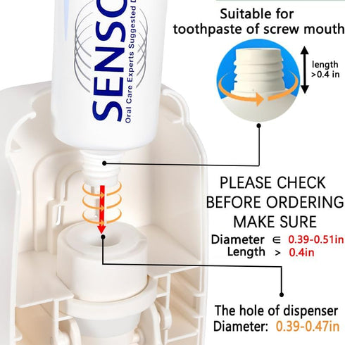 Set, Toothbrush Holder and Toothpaste Dispenser Automatic Toothpaste Squeezer Dispenser, Dispenser Toothpaste Squeezer
