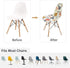 HAOYONG Waterproof Shell Chair Covers, Set of 2 Jacquard Dining Room Chair Slipcovers for Kitchen, Office, Living Room