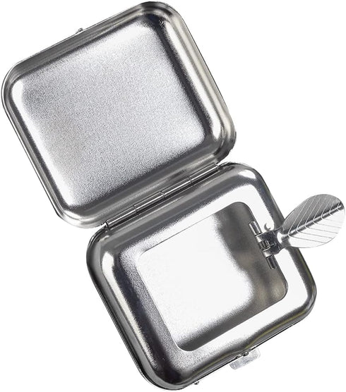 Stainless Steel Mini Pocket Ashtray, Portable Cigarettes Ash Tray with Lid, Compact Car Supplies for Office, Home