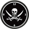 SignMission Jolly Roger Pirate Wall Clock, Skull Art