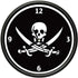 SignMission Jolly Roger Pirate Wall Clock, Skull Art