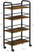4-Tier 9.1" 4-Tier (9.1" 33.6" Asgolion Slim Storage Cart, Small Rolling Cart with Wheels, Deep, Narrow Bathroom Shelf