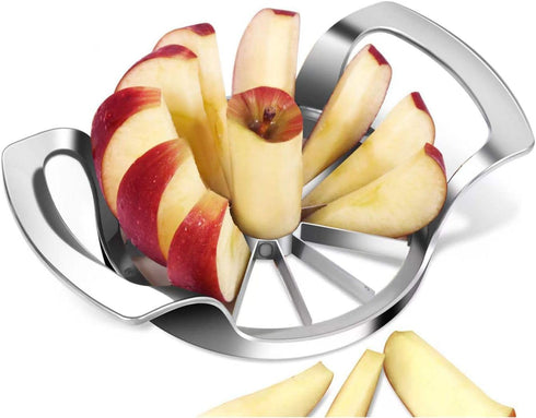 LIIGEMI 12-Blade Extra Large Apple Slicer, Heavy Duty Stainless Steel Corer and Divider, Easy to Use, Time-Saving