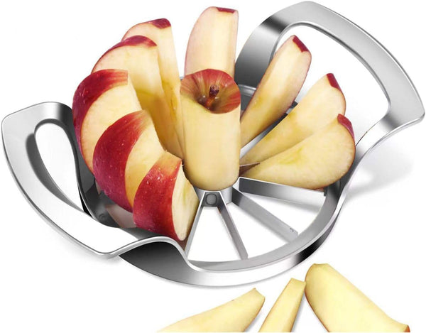 LIIGEMI 12-Blade Extra Large Apple Slicer, Heavy Duty Stainless Steel Corer and Divider, Easy to Use, Time-Saving