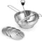 Rotary Food Mill Potato Ricer with 3 Disks, Great for Puree or Soups, Stainless Steel 2-Quart Kitchen Mill, Easy Clean