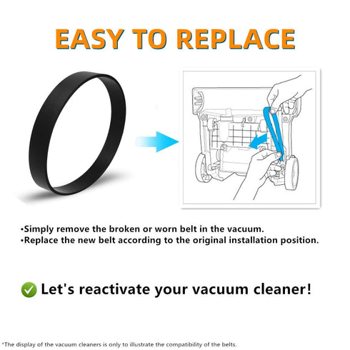 Replacement Belts for Black and Decker Air Swivel Vacuum Models, Pack of 2 Replace Parts 12675000002729