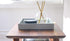 Montecito Home 10"x10" Countertop Small Square Wood Decorative Tray for Office, Ottoman, Bathroom, Entry, Remote