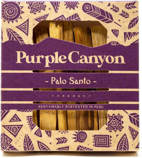 Purple Canyon Palo Santo Incense Sticks - 8 Pack, Sustainably Harvested Natural Incense for Smudging, Meditation,