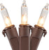 Northlight Mini Incandescent Christmas Lights - Clear - 4' Brown Wire -