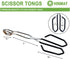 Scissor Cooking Tongs 11-Inch Stainless Steel Wire Tongs Kitchen Scissor Tongs, Set of 2 by HINMAY