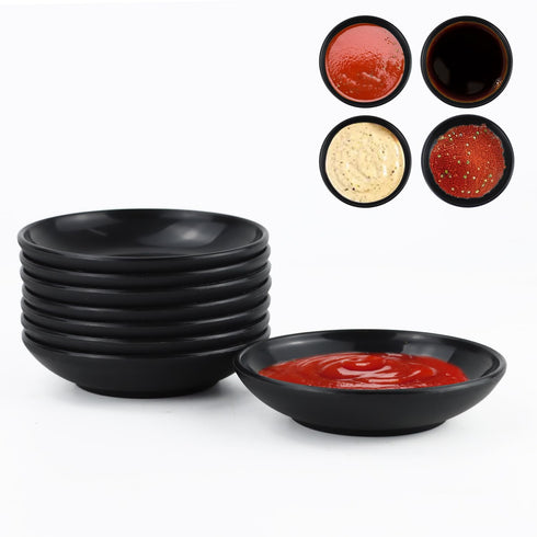PYRMONT Wheat Straw Dipping Bowls, 2 Oz Soy Sauce Dish Set of 8, Mini Appetizer Plates for Condiments