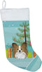 Caroline's Treasures Christmas Tree and Papillon Christmas Stocking, Holiday Decor