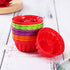 12Pcs Non-Stick Silicone Fluted Cake Mould, Round Baking Pan for Cake, Gelatin, Mousse, Bread (2.55 x 2.55 x 1.18 Inch)