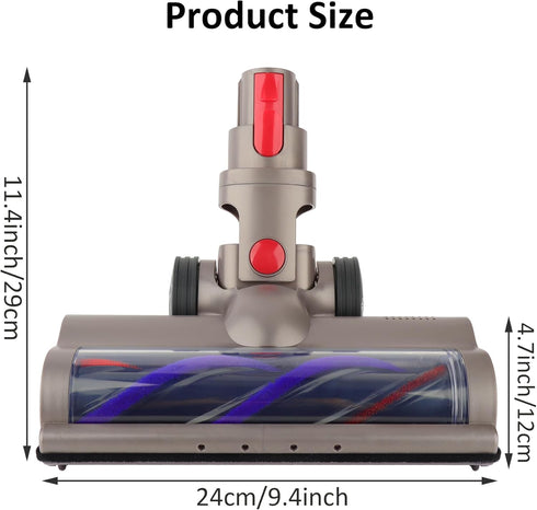 Quick Release Motorhead Turbine Brush Cleaner Head Compatible with Dyson V15 V11 V10 V8 V7 Vacuum Cleaner for Cleaning