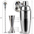 THECOSKY 24oz Set 1 oz 2oz Monogramm Set 304 Cocktail Shaker with Jigger - Initials Martini Shaker - Stainless Steel