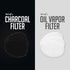 OVENTE 2 Liter Electric Deep Fryer FDM2201BR - Charcoal and Oil Vapor Replacement Filter Set Pack of 3, White and Black