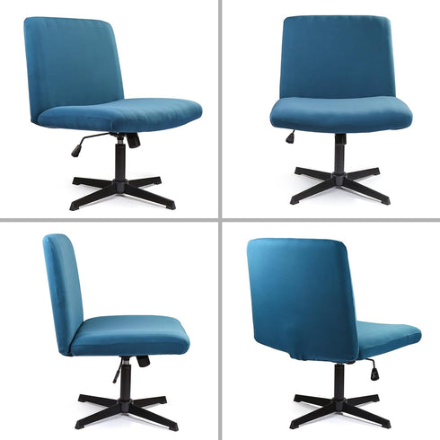 Armless Iauddy Criss Cross Office Desk Chair Cover Slipcover,Accent Mid Back Wide Swivel Task Vanity Slipper Chair