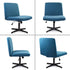 Armless Iauddy Criss Cross Office Desk Chair Cover Slipcover,Accent Mid Back Wide Swivel Task Vanity Slipper Chair