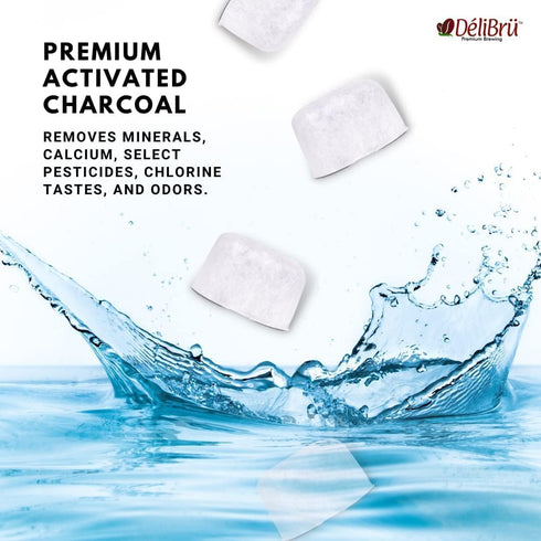 Delibru 12Pack Compatible Water Filter Cartridges for Keurig Machines, Premium Activated Charcoal Filters