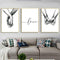 Kiddale Love and Hand in Hand Wall Art Canvas Print Poster, Black and White Sketch Art Decor (Set of 3, 16x20 inches)