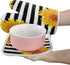 Set of Oven Mitt and Pot Holder, Sunflowers Oven Gloves, Heat Resistance Non-Slip for Kitchen BBQ Cooking