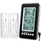 KeeKit Wireless Indoor Outdoor Refrigerator Thermometer with 2 Sensors, Digital Temperature Gauge with Alarm