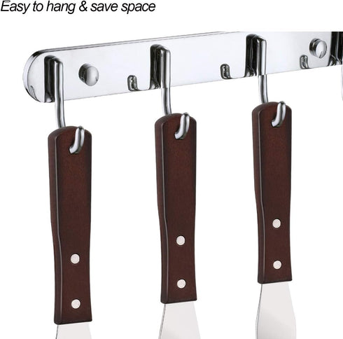 4PCS Cake Decorating Icing Spatula Set, 4, 6, 8 & 10 Inch Stainless Steel Blade, Wood Handle Frosting Tools