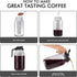 Cold Brew Mason Jar Iced Coffee Maker, 64 oz Durable Glass, Stainless Steel Filter for Iced Brew Coffee