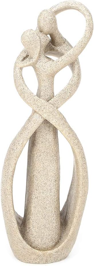 Sandstone Statue, Handmade Sandstone Kiss Lovers Couple Abstract Sculpture Art Craft Decoration