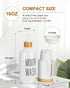3 oz Pump Mouthwash Dispenser with Bathroom Cup Holder, Glass Mouthwash Container, Mouth Wash Bottle Decanter, Small PC