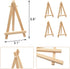 4pcs Mini Wood Display Easels, Small Table Top Easels, Artist Triangle Easels for Displaying Canvas Paintings, Weddings, Business Cards, Photos, Crafts by Juxiamal