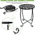Fashion&cool Side Tables for Small Space, Metal Outdoor Indoor Round Side Table, Small End Table Pool Chair Side Table