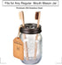 Mason Jar Toothbrush Holder – Bronze with 16 Ounce Genuine Glass Mason Jar, Premium Rust-Proof Stainless Steel