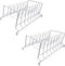 Huji Plates Holder Rack for Pots Pans Lid Organizer, TWO, White for Cabinet, Pantry or Kitchen Counter