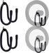 2 Pack Pot Lid Organizer Rack - Black Holder for Cabinet Door/Wall, No Drilling Adhesive Mounted for Kitchen Storage